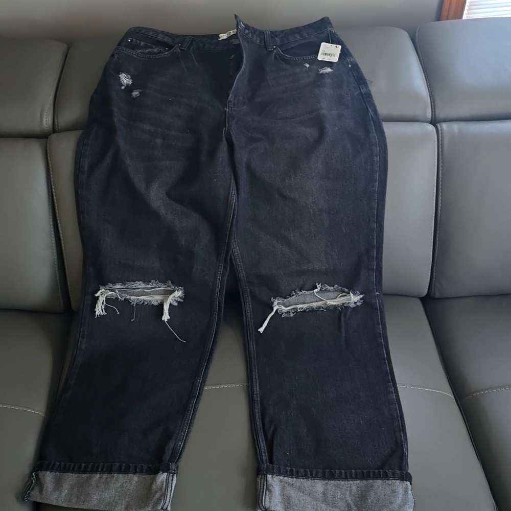Free People Size35 Black Distressed